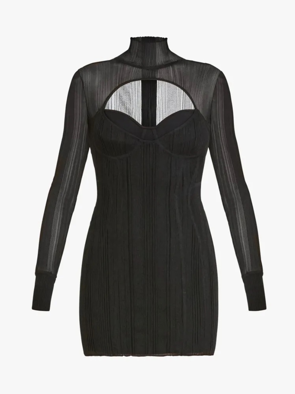 Herve Leger Layered Cutout Bodycon Dress